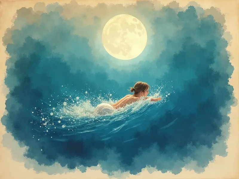 Ilustracja snu: السباحة