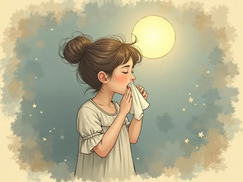 Ilustracja snu: السعال