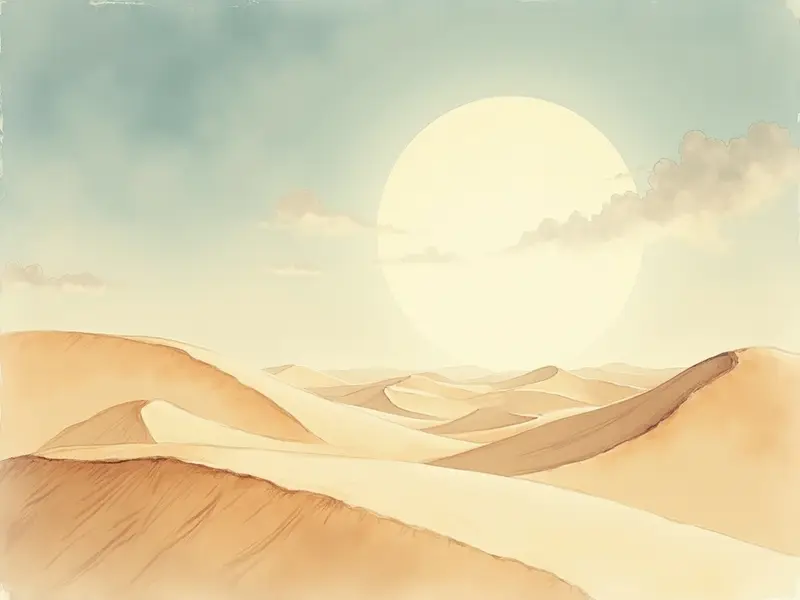 رسم توضيحي للحلم: الصحراء