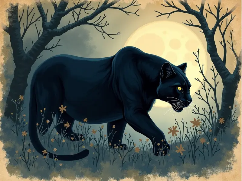 Ilustracja snu: النمر الأسود