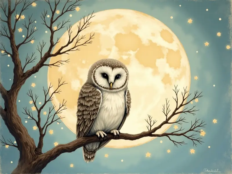 رسم توضيحي للحلم: بومة