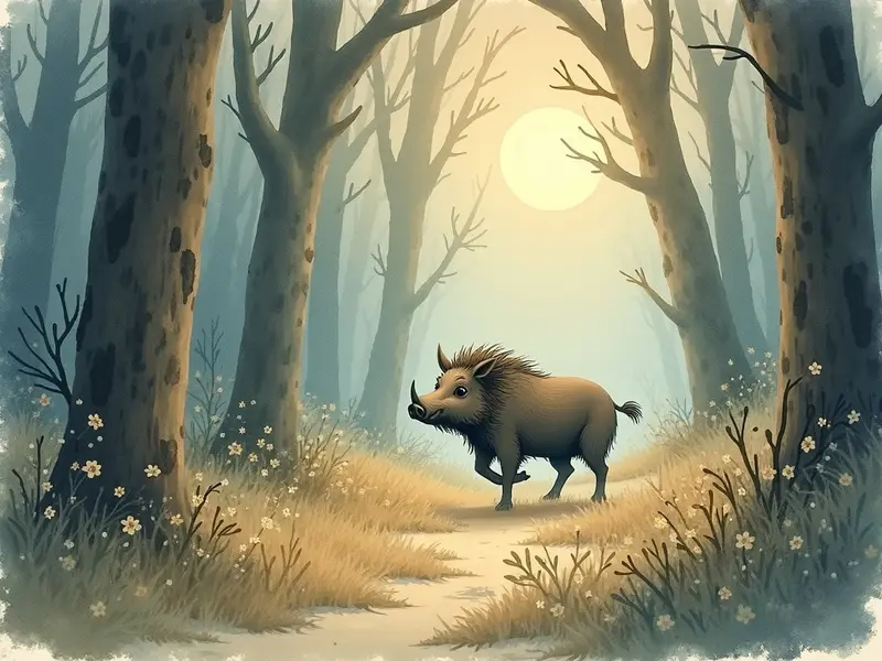 رسم توضيحي للحلم: خنزير بري