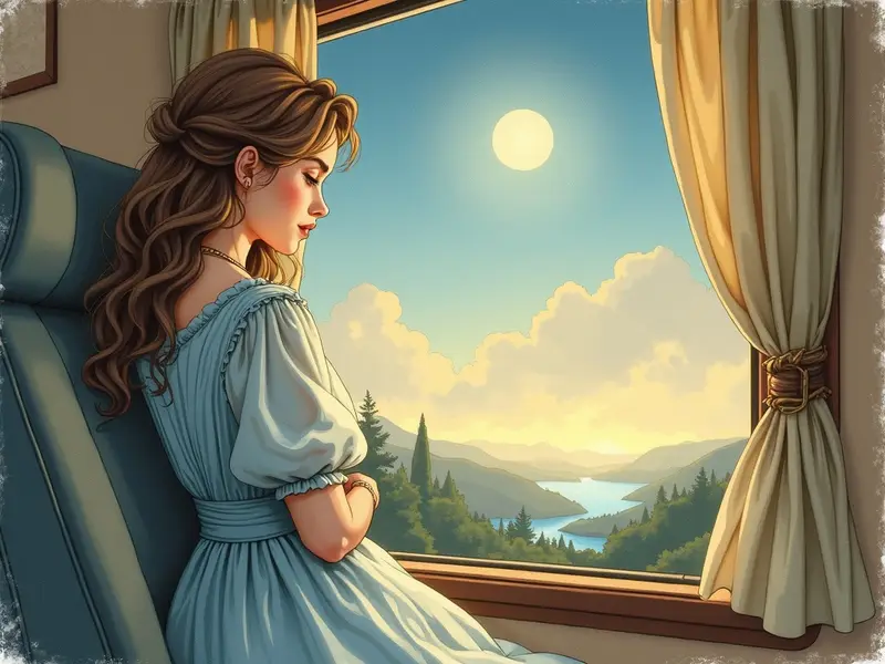 رسم توضيحي للحلم: ركوب القطار