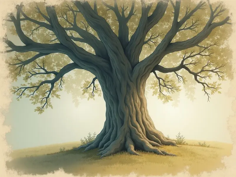 رسم توضيحي للحلم: شجرة الزان