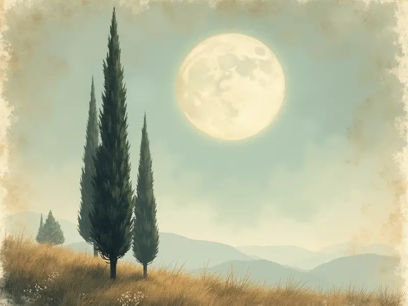 رسم توضيحي للحلم: شجرة السرو