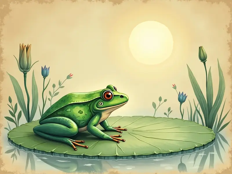 رسم توضيحي للحلم: ضفدع