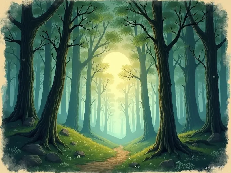 رسم توضيحي للحلم: غابة