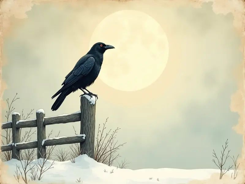 رسم توضيحي للحلم: غراب