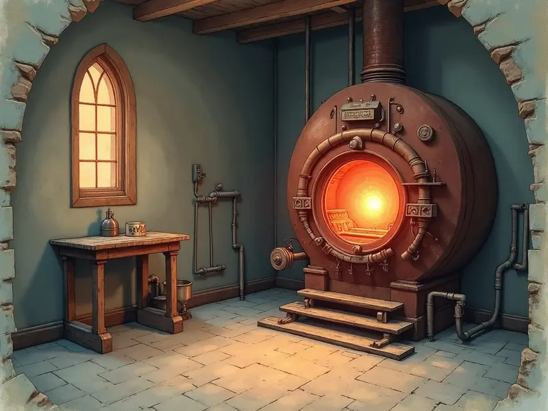 رسم توضيحي للحلم: غرفة التدفئة