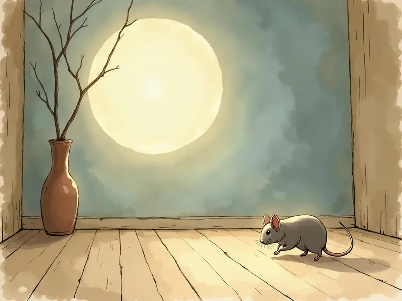 رسم توضيحي للحلم: فأر رمادي