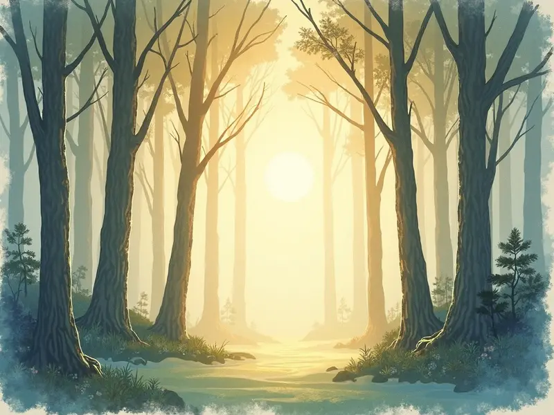 رسم توضيحي للحلم: فسحة في الغابة