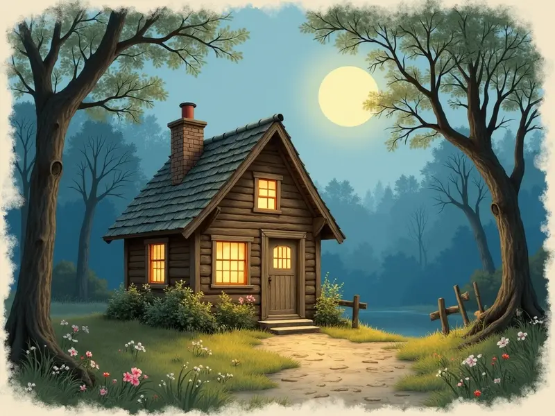 Ilustracja snu: كوخ