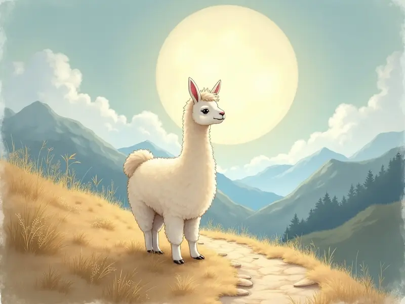 رسم توضيحي للحلم: لاما