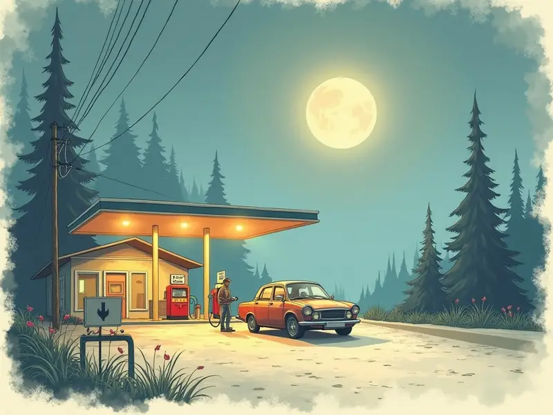 رسم توضيحي للحلم: محطة وقود