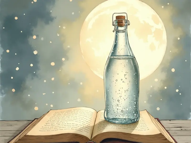 رسم توضيحي للحلم: مياه معدنية